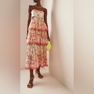 Zimmermann Laurel Frill Midi Dress